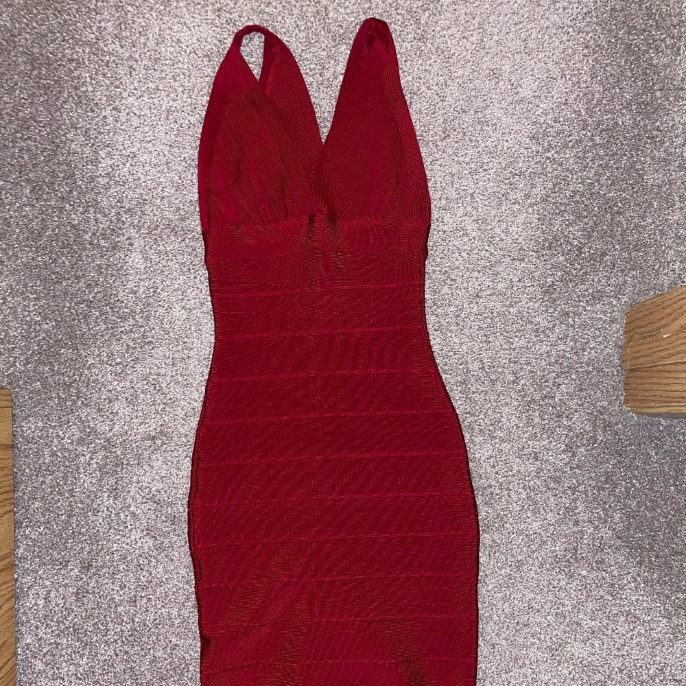 Perfect red mini dress HERVE LEGER XS